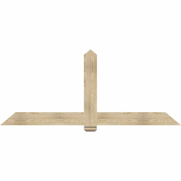 Ekena Millwork Eugene Rough Sawn Timber Gable Bracket, Douglas Fir, 84"W x 35"H x 2"D x 6"F, 10/12 Pitch GBW084X35X0206EUG00RDF - main